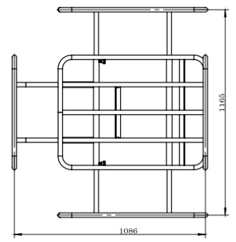 Zubehör Zipper Maschinen Transportrahmen EWB150-100LTR