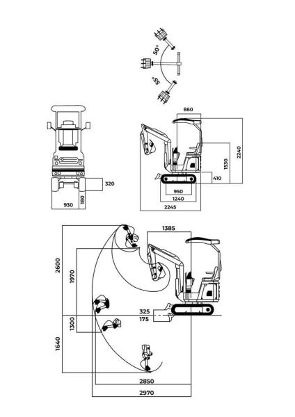 Zipper Maschinen ZI-MBG1000D Minibagger