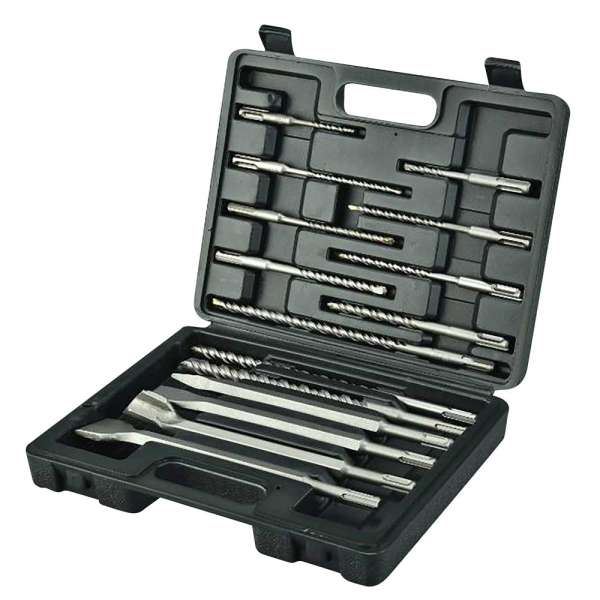 Zipper Maschinen BME-SET Bohrer- Meißelset, SDS Plus-Aufnahme, passend für ZI-BHA1500D, im Koffer