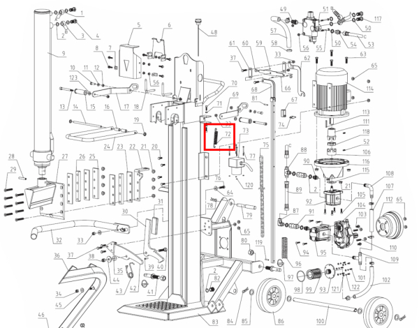 Zipper Maschinen Ersatzteil Feder #72 passend zu ZI-HS18EZ